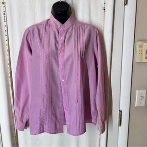 Vintage Royal Silk Button-Down Shirt